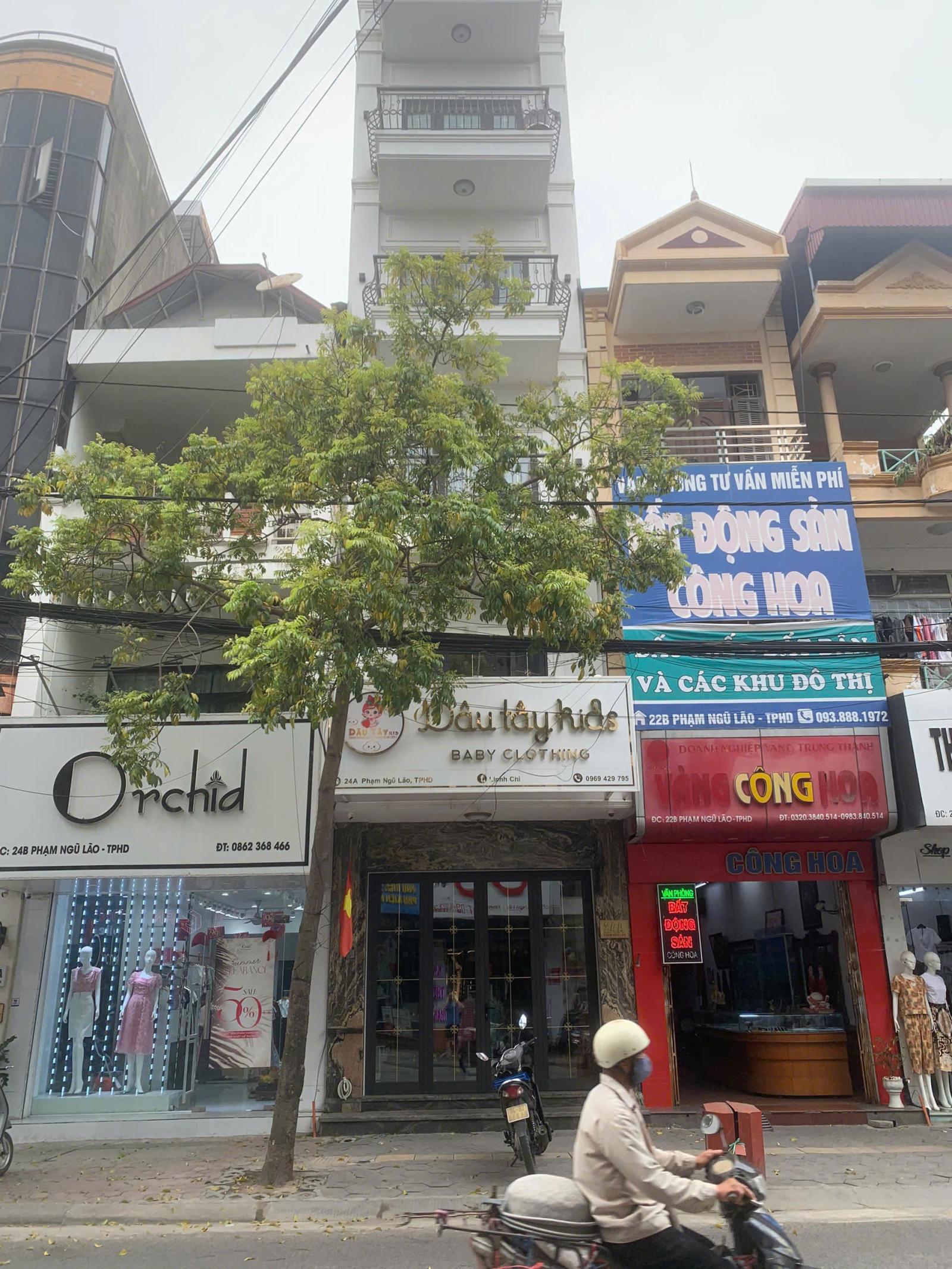 CHO THUÊ MẶT BẰNG TẦNG 1 TẠI PHỐ PHẠM NGŨ LÃO – TRUNG TÂM TP. HẢI DƯƠNG, MẶT TIỀN 4M, 50M², FULL 15993948