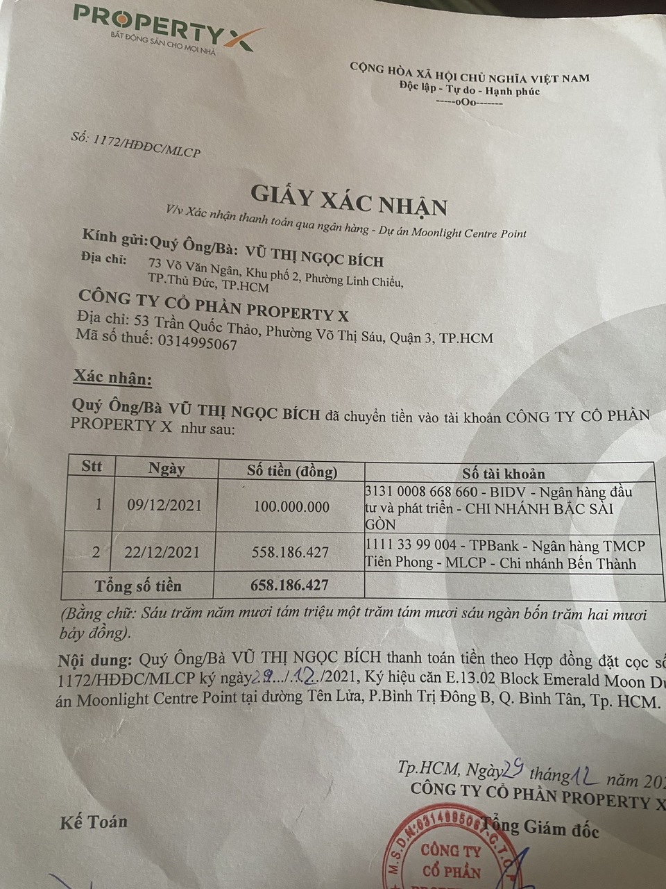 CHÍNH CHỦ BÁN CĂN HỘ 1 PN+1, 35.98M2, DỰ ÁN MOONLIGHT CENTRE POINT, QUẬN BÌNH TÂN, HCM 15994306