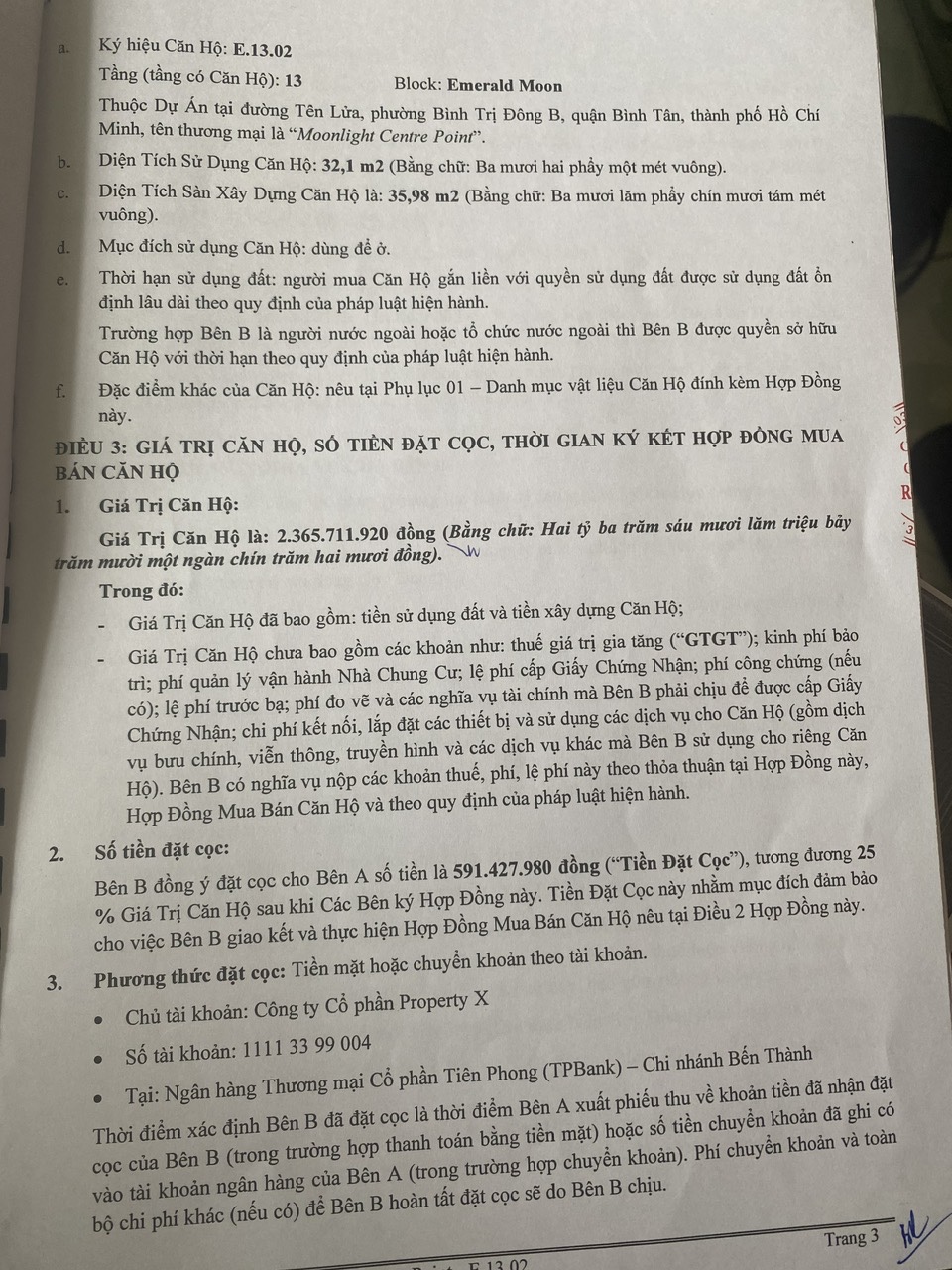 CHÍNH CHỦ BÁN CĂN HỘ 1 PN+1, 35.98M2, DỰ ÁN MOONLIGHT CENTRE POINT, QUẬN BÌNH TÂN, HCM 15994306