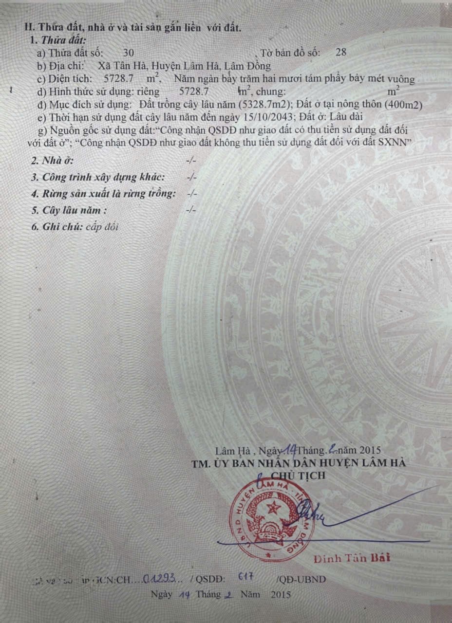 HOT HOT ĐẤT  ĐẸP – GIÁ TỐT – CHÍNH CHỦ BÁN ĐẤT Tại Xã Tân Hà, Huyện Lâm Hà, Lâm Đồng 15994385