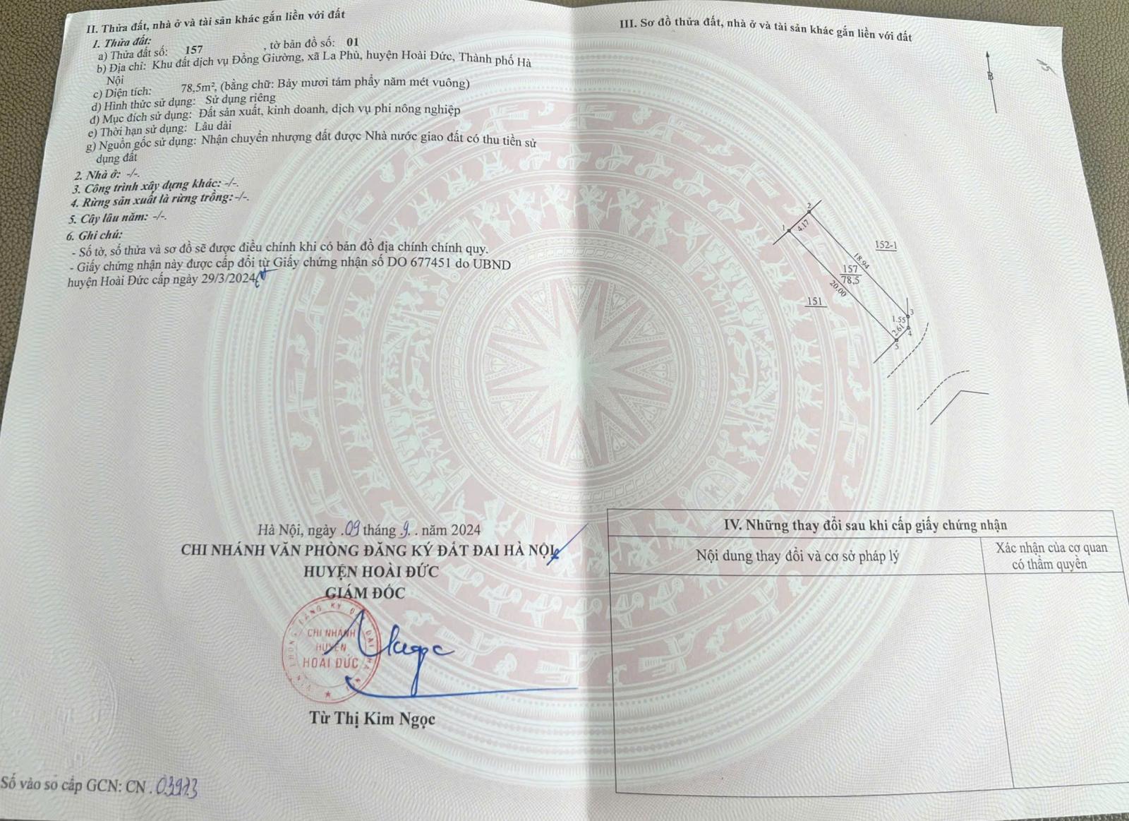 E LÀ CHÍNH CHỦ BÁN ĐẤT DV ĐỒNG GIƯỜNG , HOÀI ĐỨC, HÀ NỘI 15994479