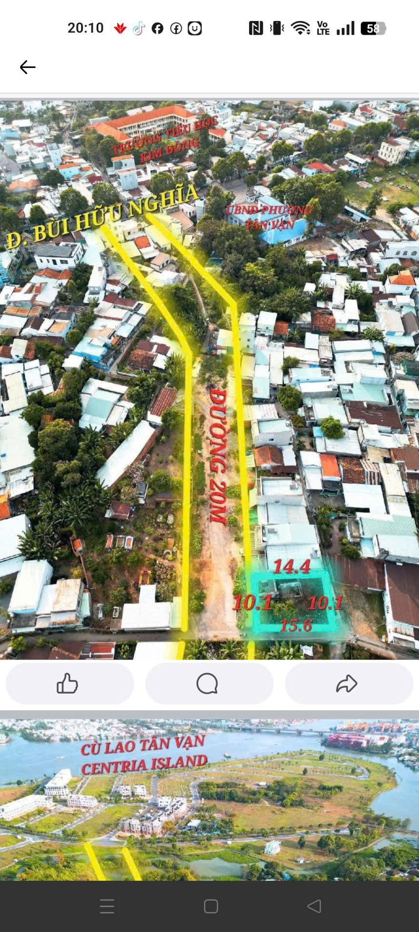 BÁN ĐẤT NỀN VỊ TRÍ ĐẸP – TRỤC CHÍNH VÀO KHU PHỨC HỢP CÙ LAO TÂN VẠN – GIÁ 4,7 TỶ 15994521