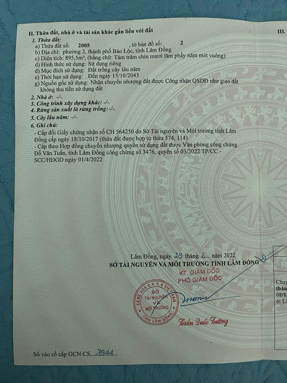 SIÊU PHẨM ĐẦU TƯ - Chính Chủ Bán Nhanh Lô Đất  Mạc Đĩnh Chi -Phường 2,  Bảo Lộc, Lâm Đồng 15994654