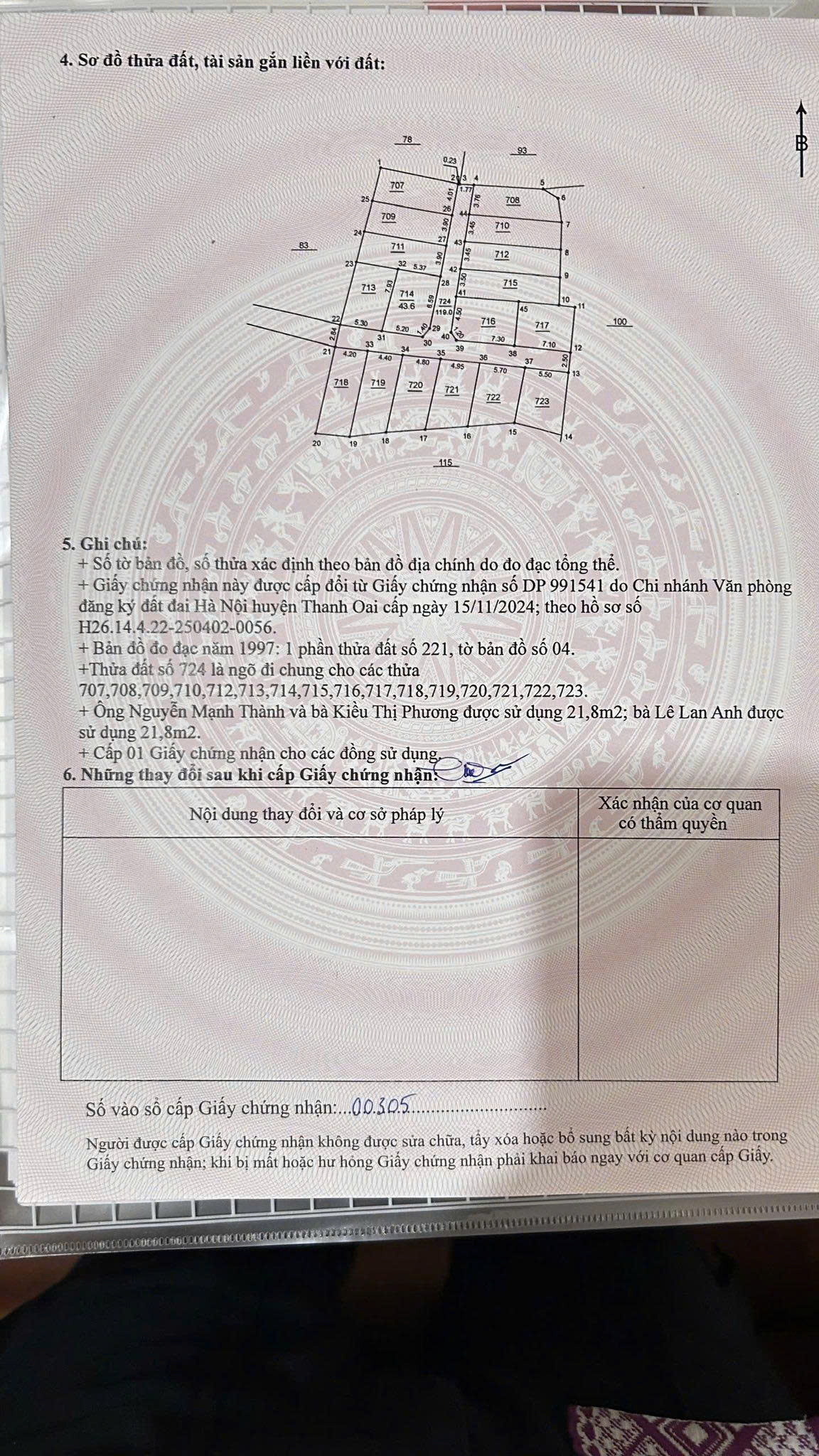 Bán lô đất thổ cư Kim Châu, Kim Thư, Thanh Oai, Hà Nội . Otô vào nhà, DT 43,6 lô góc mặt tiền 5,2m 15994803