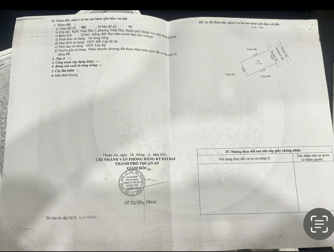 BÁN ĐẤT BIỆT THỰ SÁT SÔNG – BÌNH PHƯỚC A, P. VĨNH PHÚ, TP. THUẬN AN, BÌNH DƯƠNG 15994999