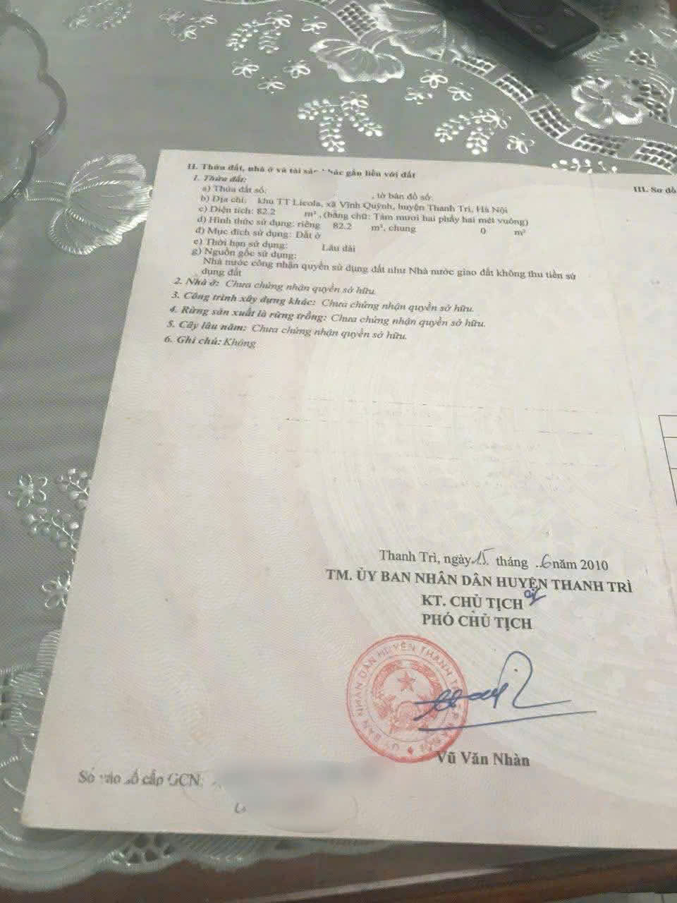 🏡 BÁN NHÀ 2 TẦNG – KHU TẬP THỂ LICOLA, VĨNH QUỲNH, THANH TRÌ
 15995027