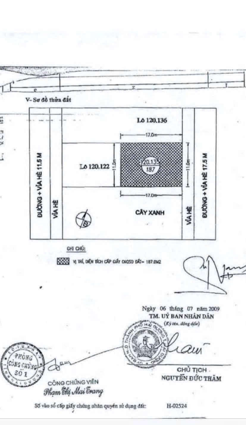 Bán lô đất biệt thự mặt đường Hoàng Văn Cơm, khu Đỉnh Long, TP HD, 183m2, mt 11m, giá tốt 15995057