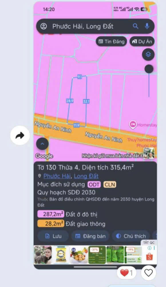 BÁN ĐẤT MẶT TIỀN NGUYỄN AN NINH – PHƯỚC HẢI – GẦN BIỂN – GIÁ TỐT ĐẦU TƯ 15995248