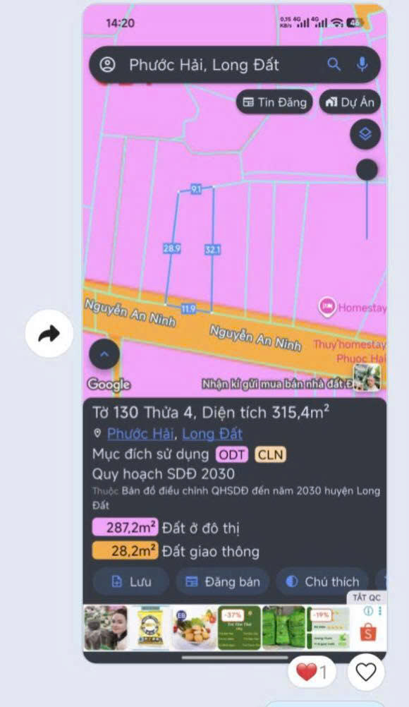 BÁN ĐẤT MẶT TIỀN NGUYỄN AN NINH – PHƯỚC HẢI – GẦN BIỂN – GIÁ TỐT ĐẦU TƯ 15995248