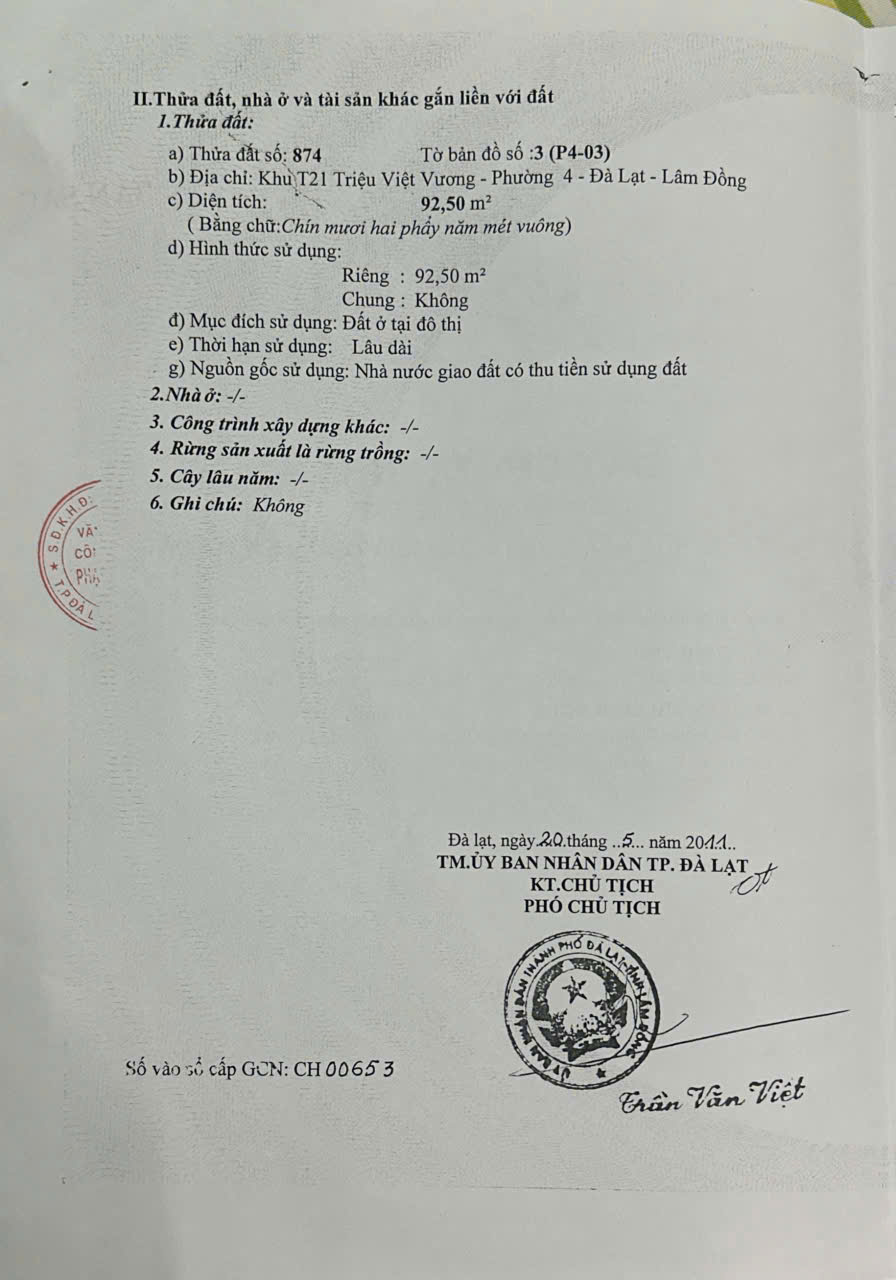 BÁN NHÀ ĐẸP KHU T21 AN SƠN – ĐÀ LẠT - GIÁ TỐT ĐẦU TƯ 15995419