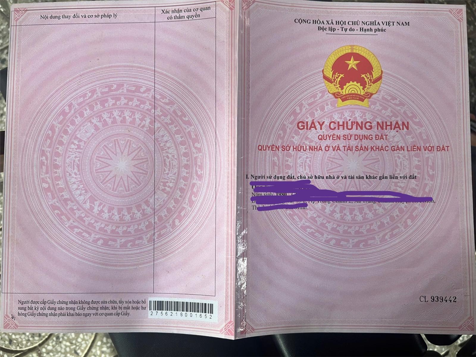 ĐẤT ĐẸP- GIÁ TỐT CHÍNH CHỦ BÁN NHANH LÔ ĐẤT VỊ TRÍ ĐẮC ĐỊA TẠI Xã Tân Hiệp, Hóc Môn, HCM 15995457