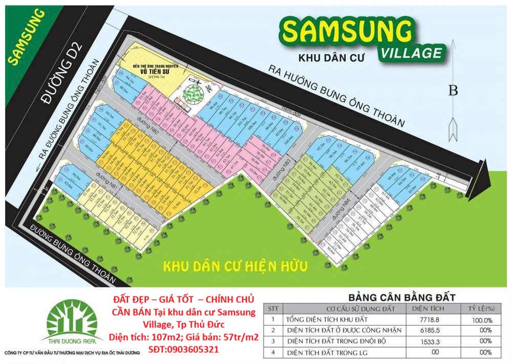 ĐẤT ĐẸP – GIÁ TỐT  – CHÍNH CHỦ CẦN BÁN Tại khu dân cư Samsung Village, Tp Thủ Đức 15995564