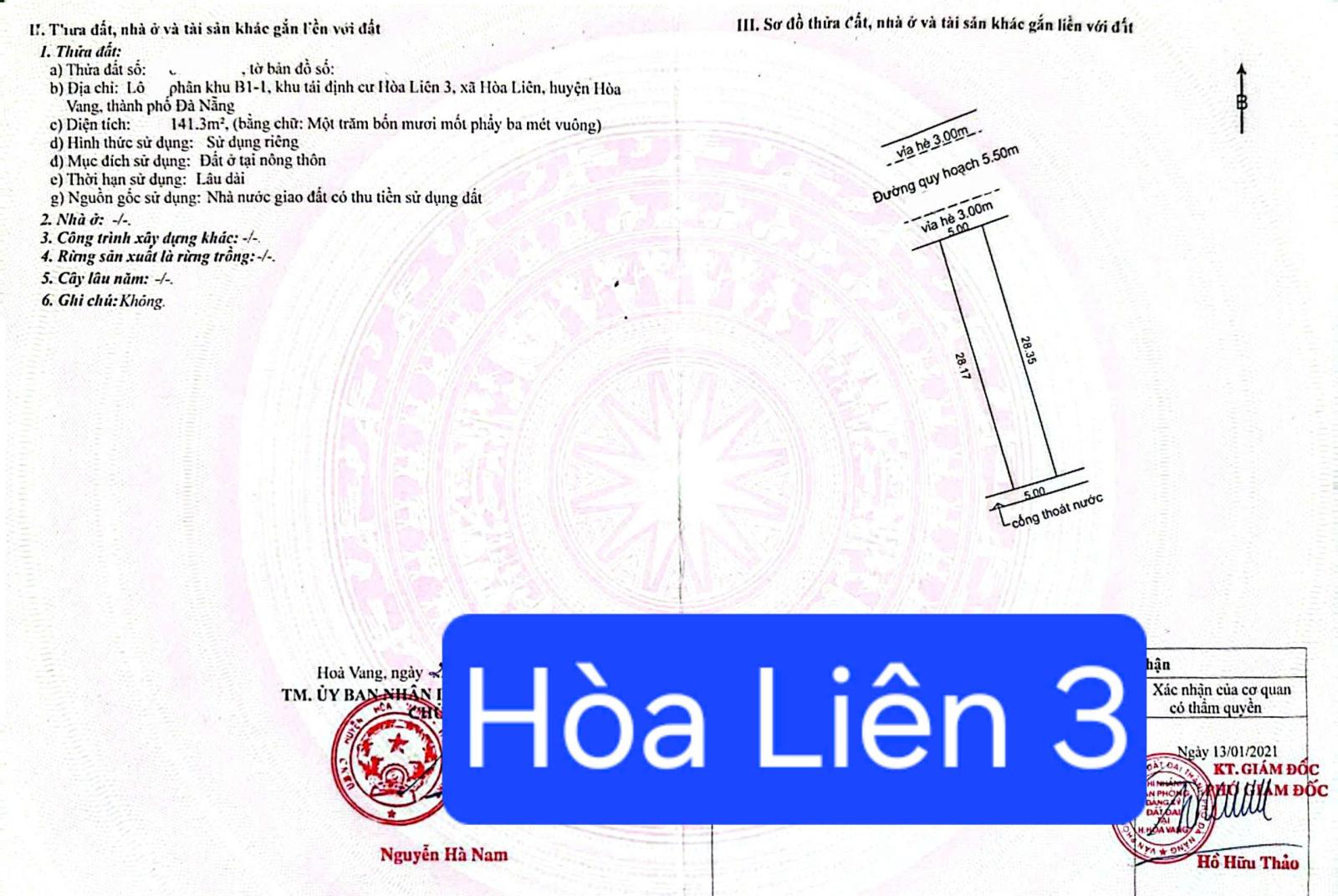 🔴💥Bán đất TĐC Hòa Liên 3 - DT 141m2 - phường Liên Chiểu 15995856