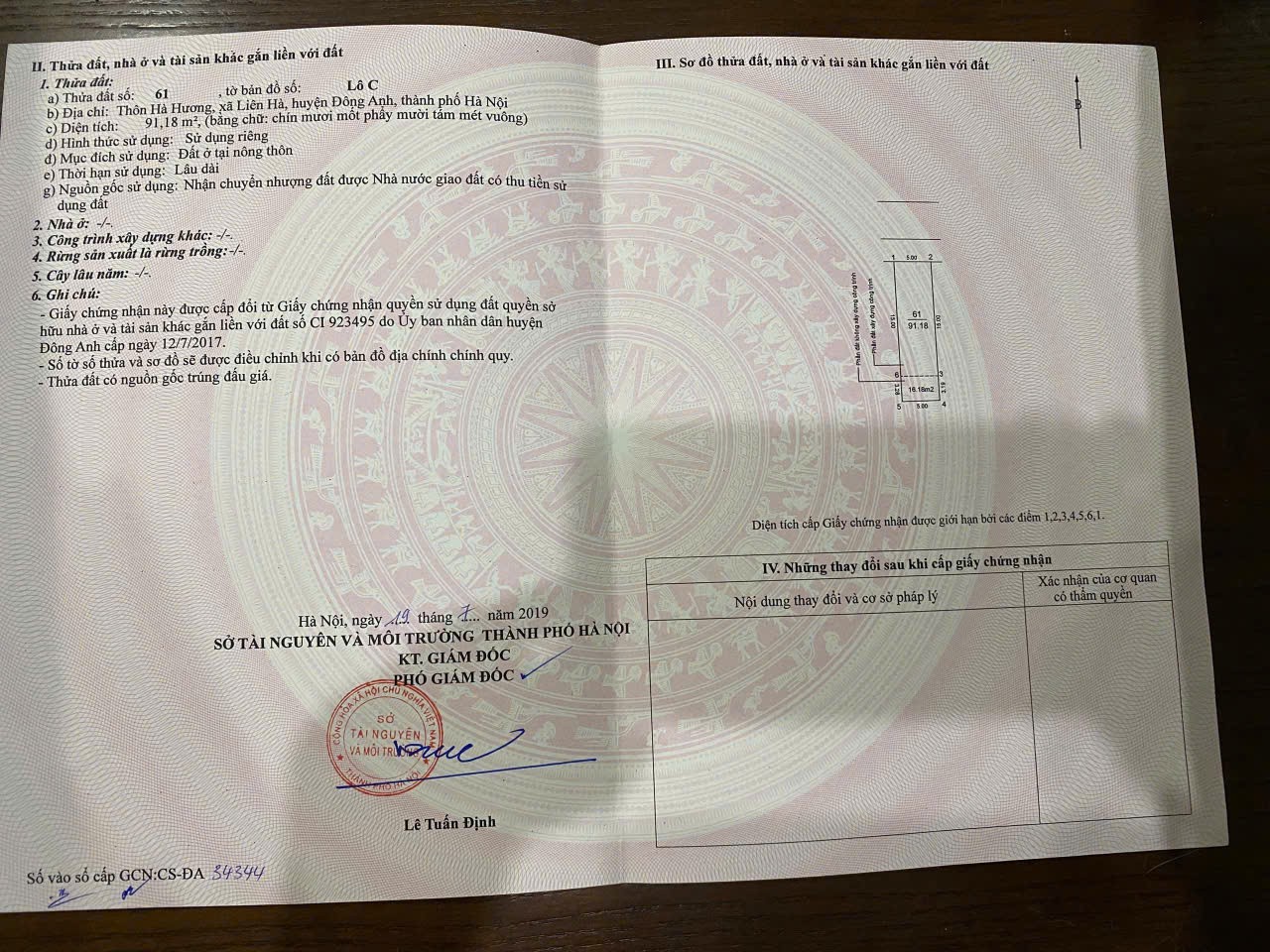 CHÍNH CHỦ BÁN ĐẤT VỊ TRÍ ĐẸP - GIÁ TỐT tại huyện Đông Anh, Tp Hà Nội 15995969