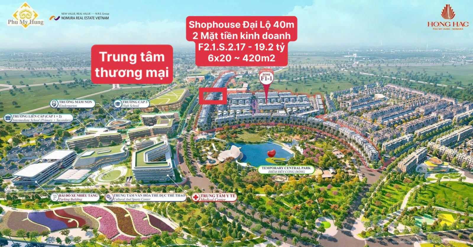 Hồng Hạc City, Phú Mỹ Hưng giới thiệu dòng sản phẩm shophouse vị trí Chiến lược đối diện TTTM  tại 15996263