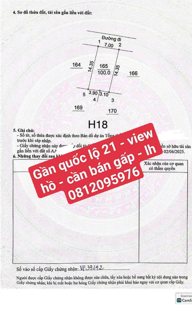 Cắt lỗ sâu 300 triệu lô đất 100m2 ngay hồ sinh thái giá chỉ 3x triệu. 15996533