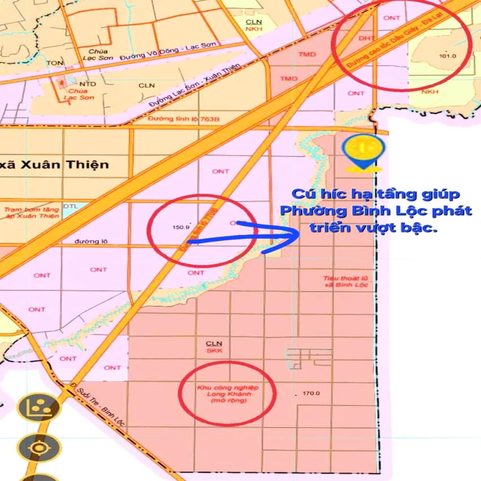 TRUNG TÂM P BÌNH LỘC, LONG KHÁNH, ĐN, CHỈ 150TR/M MẶT TIỀN ĐƯỜNG NHỰA 7M. GIÁ ĐẦU TƯ! 15996609