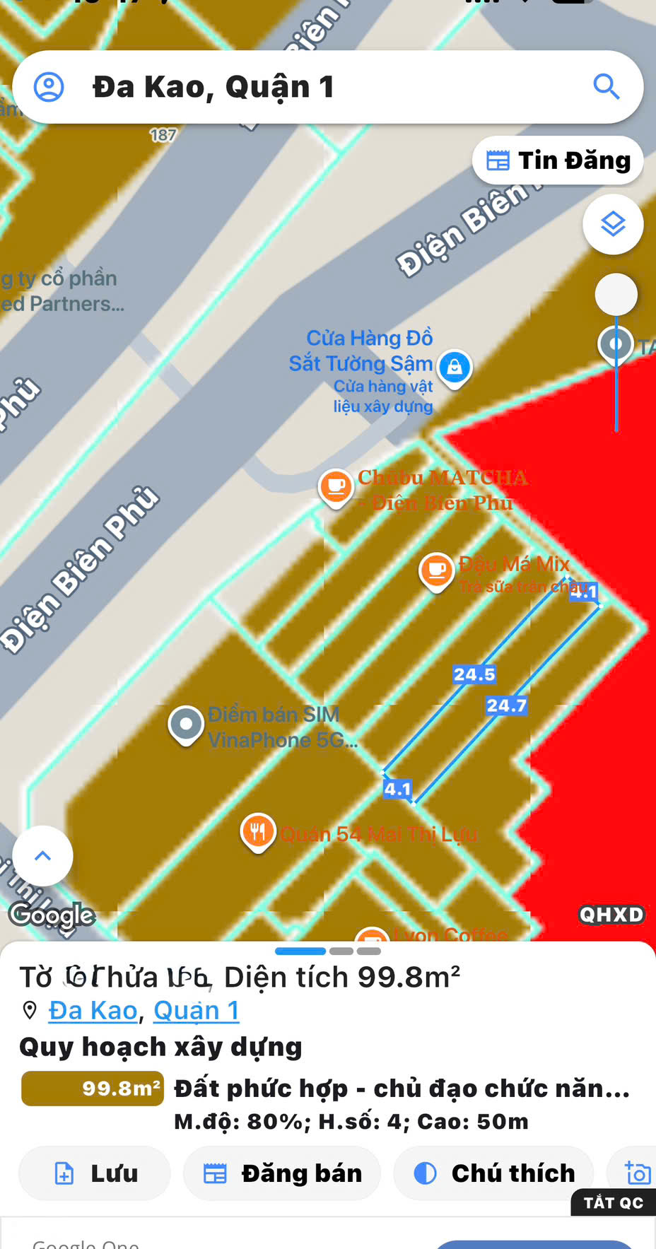 BÁN NHÀ C4 Đ.ĐIỆN BIÊN PHỦ, ĐAKAO, QUẬN 1 - DT 100M2 NGANG 4M*25M VUÔNG A4 - CHÍNH CHỦ XƯA 15996618