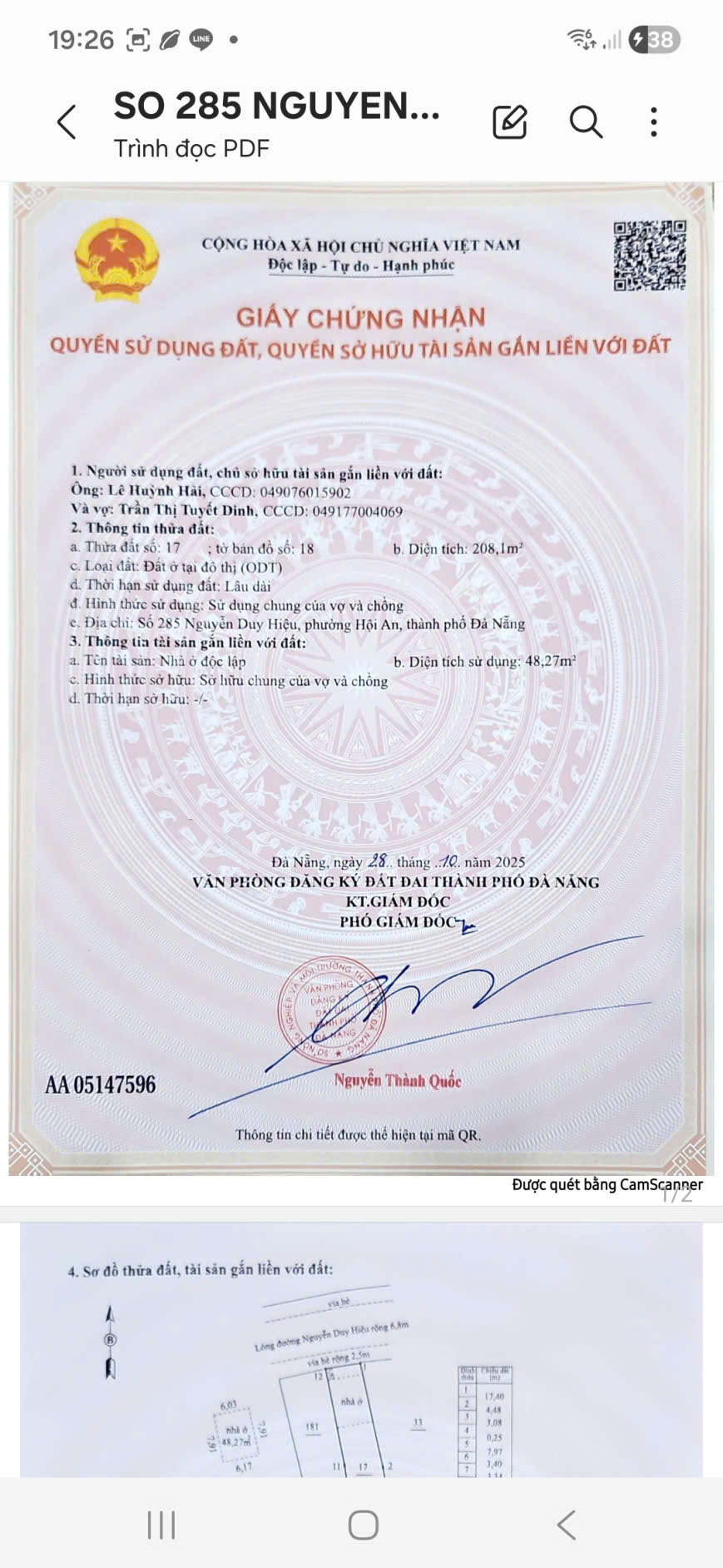 BÁN NHÀ + ĐẤT TRUNG TÂM Hội An – QUỸ ĐẤT HIẾM 208m² 15996673