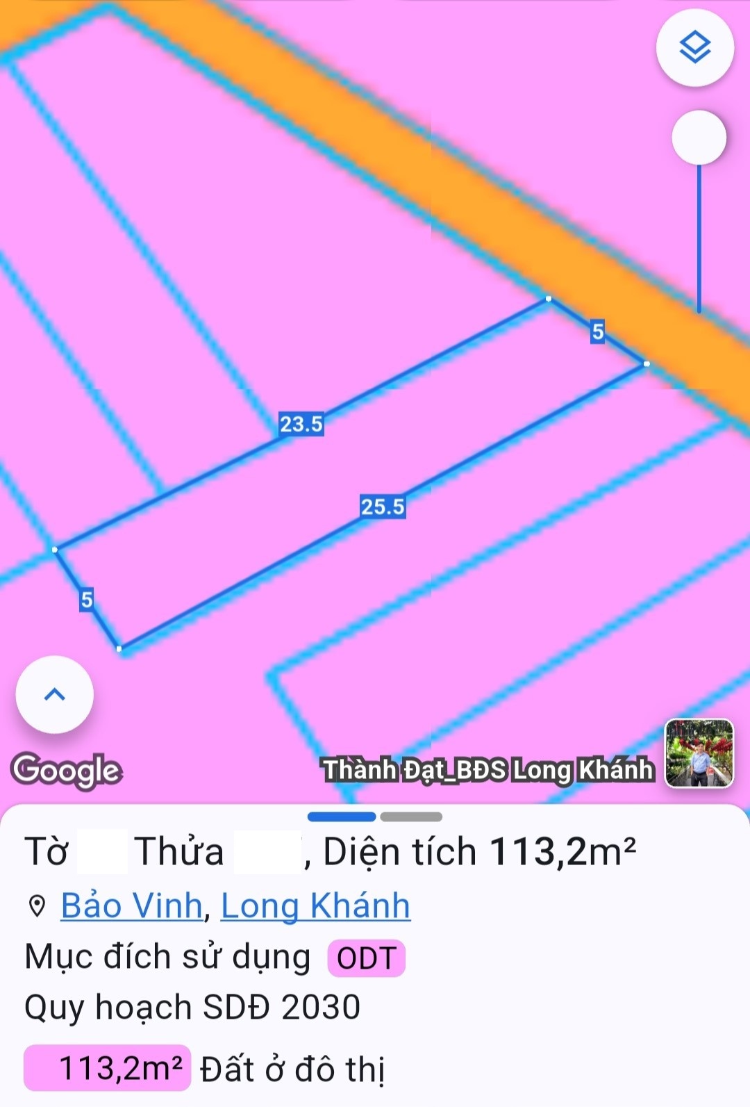 5m×25m 2 MẶT TIỀN  TP LONG KHÁNH, ĐN  NGAY TRƯỜNG HỌC MN đến CẤP 3  GIÁ CHỈ 790Tr 15996732