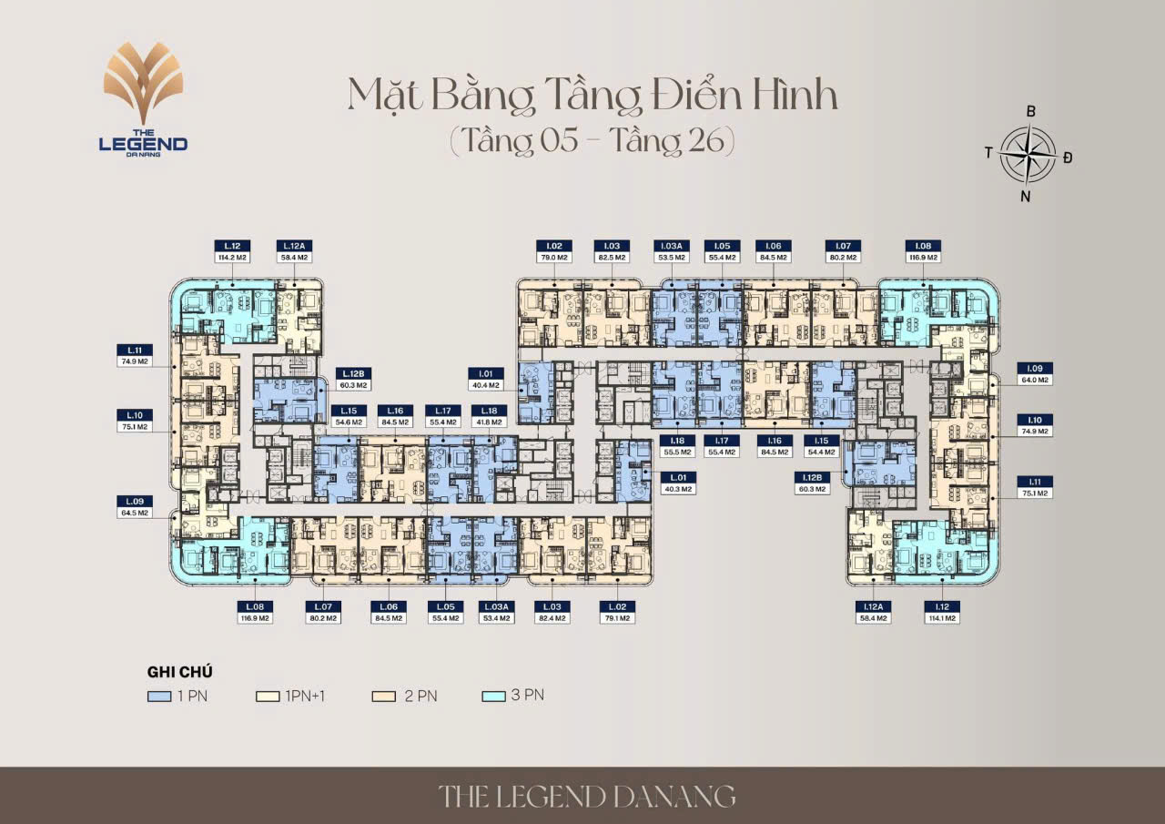 1PN THE LEGEND CITY – TẦNG 12 VIEW TRỰC DIỆN CẦU RỒNG 15996861