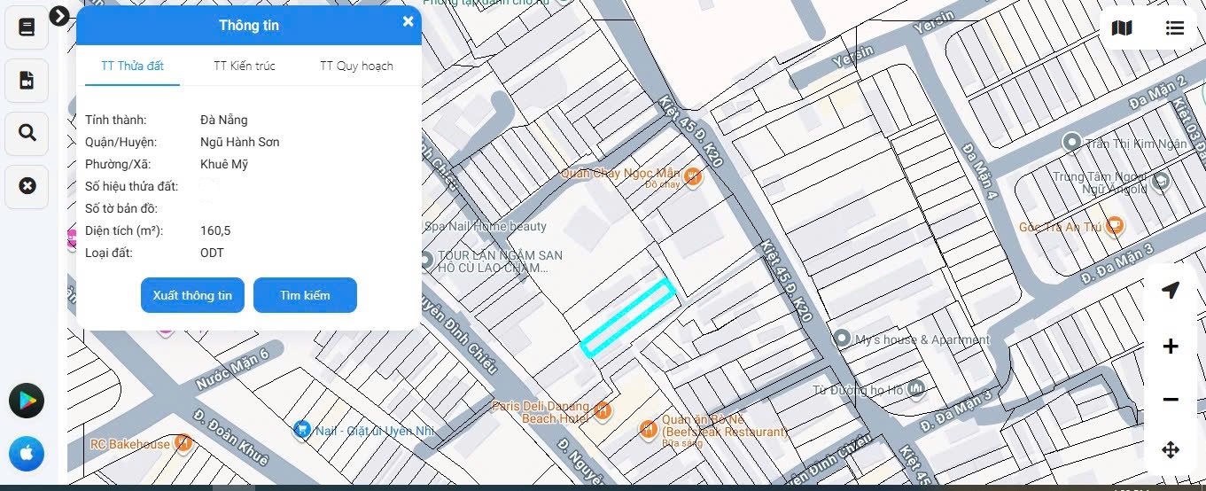 Chính chủ cần bán lô đường K20 - Khuê Mỹ - Ngũ Hành Sơn - 160m2 - Giá 6 tỷ - Liên hệ 0932514255 15997113