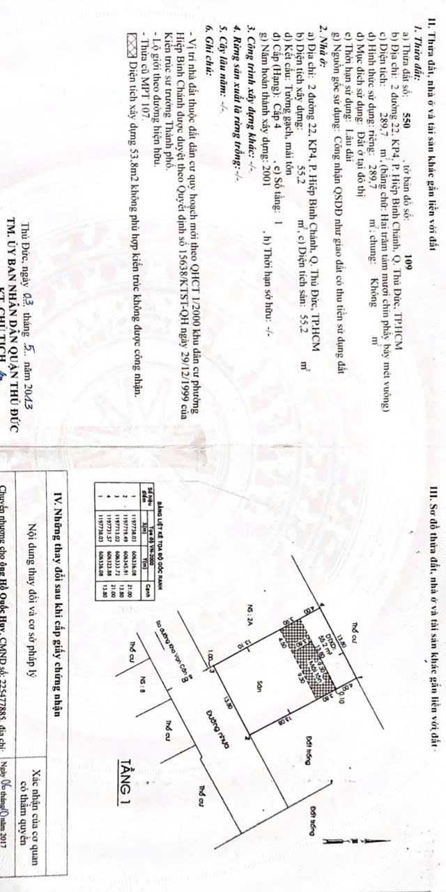 Bán Lô Đất Biệt Thự Đường Số 22 Hiệp Bình Chánh Thành Phố Thủ Đức 15997157