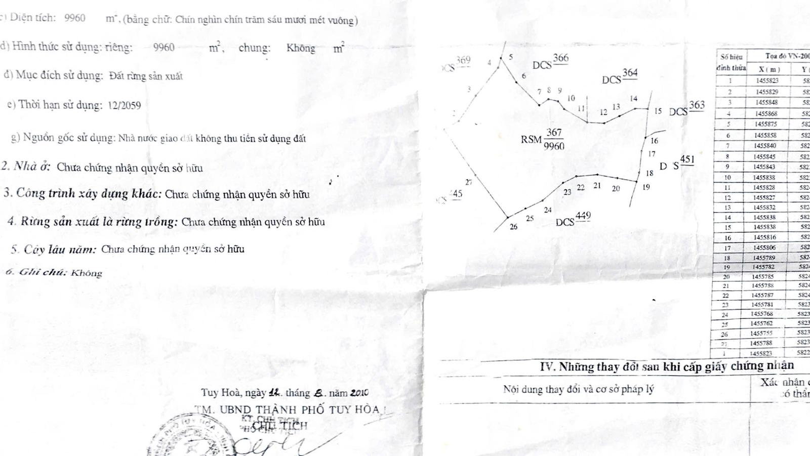 CẦN CHUYỂN NHƯỢNG GẤP ĐẤT RỪNG SẢN XUẤT (RSX) – CHÍNH CHỦ 15997383