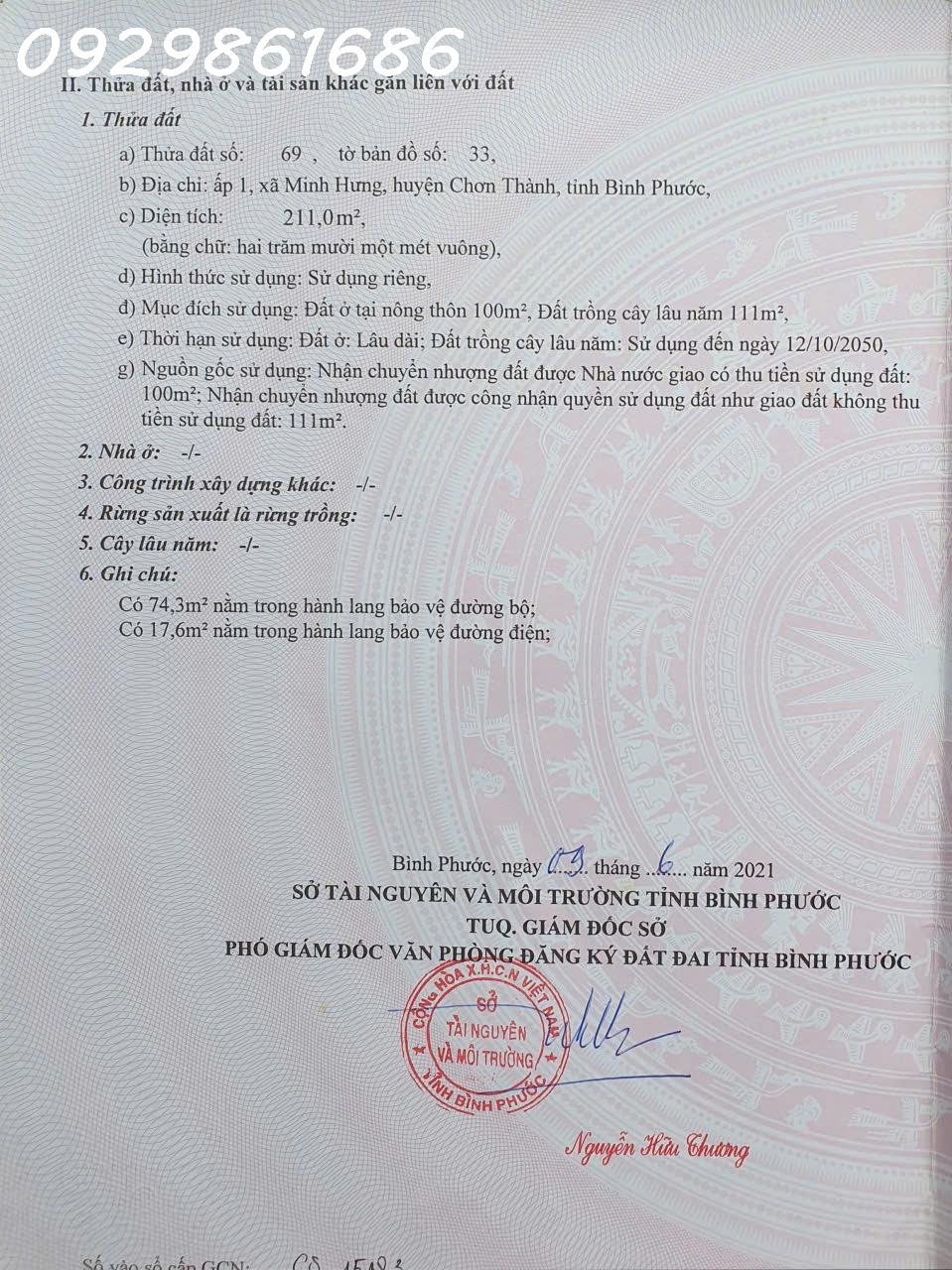 Cắt lỗ bán nhanh lô đất siêu đẹp mặt tiền đường vành đai Becamex Chơn Thành 15997458