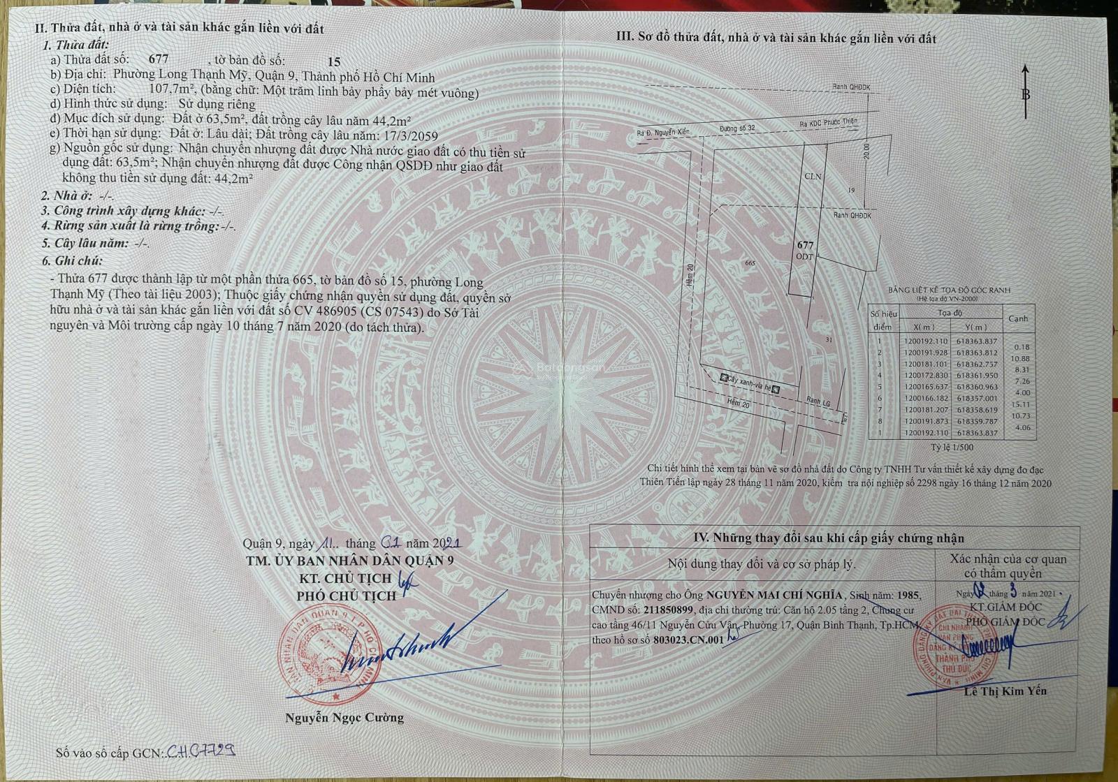 BÁN ĐẤT MẶT TIỀN ĐƯỜNG 32 – LONG THẠNH MỸ – VỊ TRÍ ĐẸP GẦN VINHOMES GRAND PARK – SỔ HỒNG RIÊNG 15997483