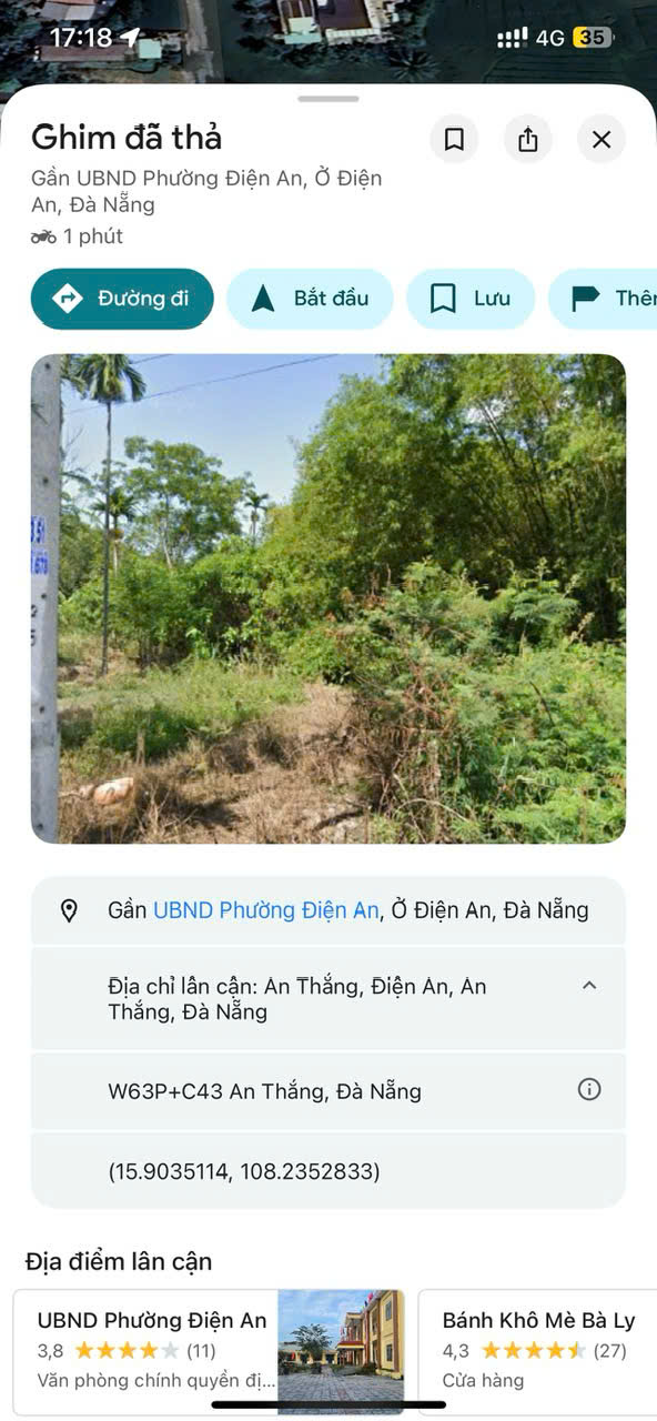 CẦN BÁN LÔ ĐẤT 194M2 – NGANG 10M – VỊ TRÍ ĐẸP TẠI PHƯỜNG AN THẮNG, ĐÀ NẴNG
 15997860