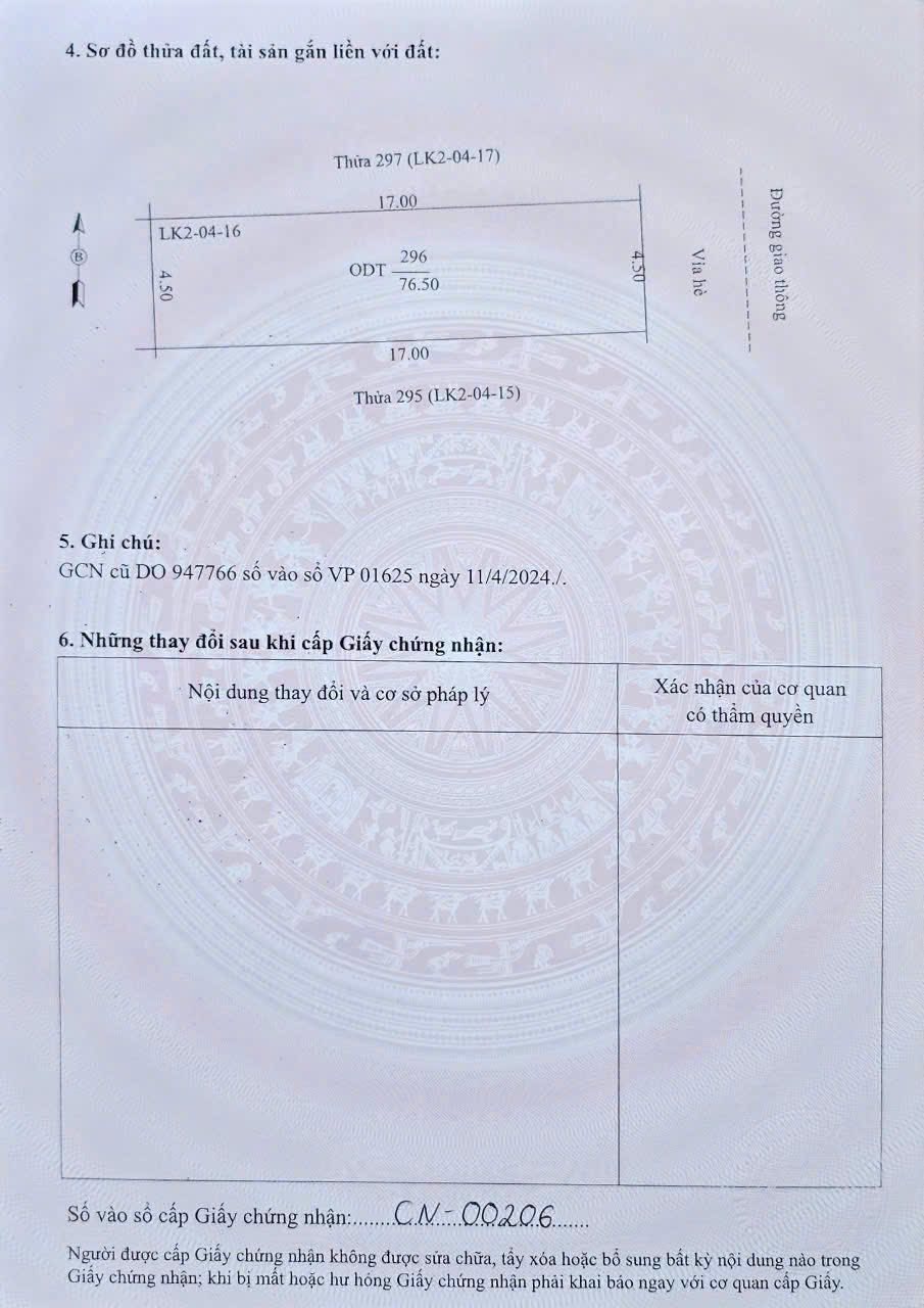 Bán lô đất đường đôi trục chính KDC Bắc Nguyễn Lương Bằng, TP HD, 76.5m2, mt 4.5m 15997885