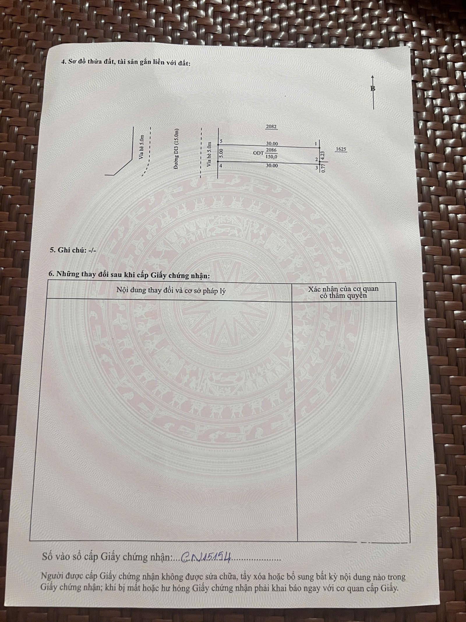 CHÍNH CHỦ CẦN BÁN ĐẤT THỔ CƯ - PHƯỜNG THỚI HÒA, TP. HỒ CHÍ MINH
 15998035