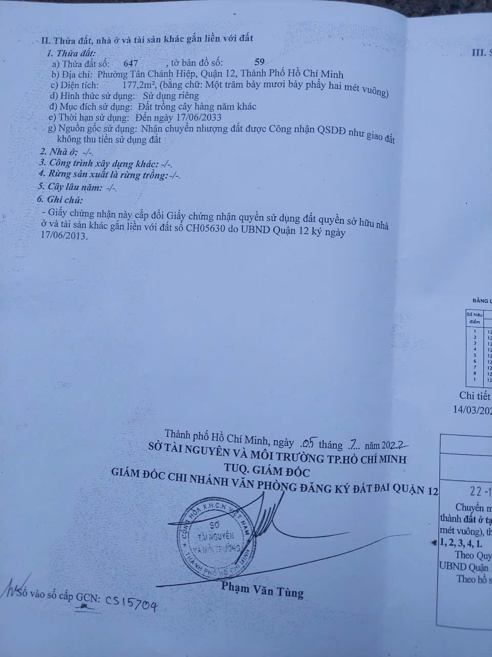 BÁN ĐẤT TÔ KÝ Q12 – 5x38 – ĐƯỜNG 10M – GẦN CHỢ TÂN CHÁNH HIỆP – GIÁ CHỈ 4.5 TỶ 15998097