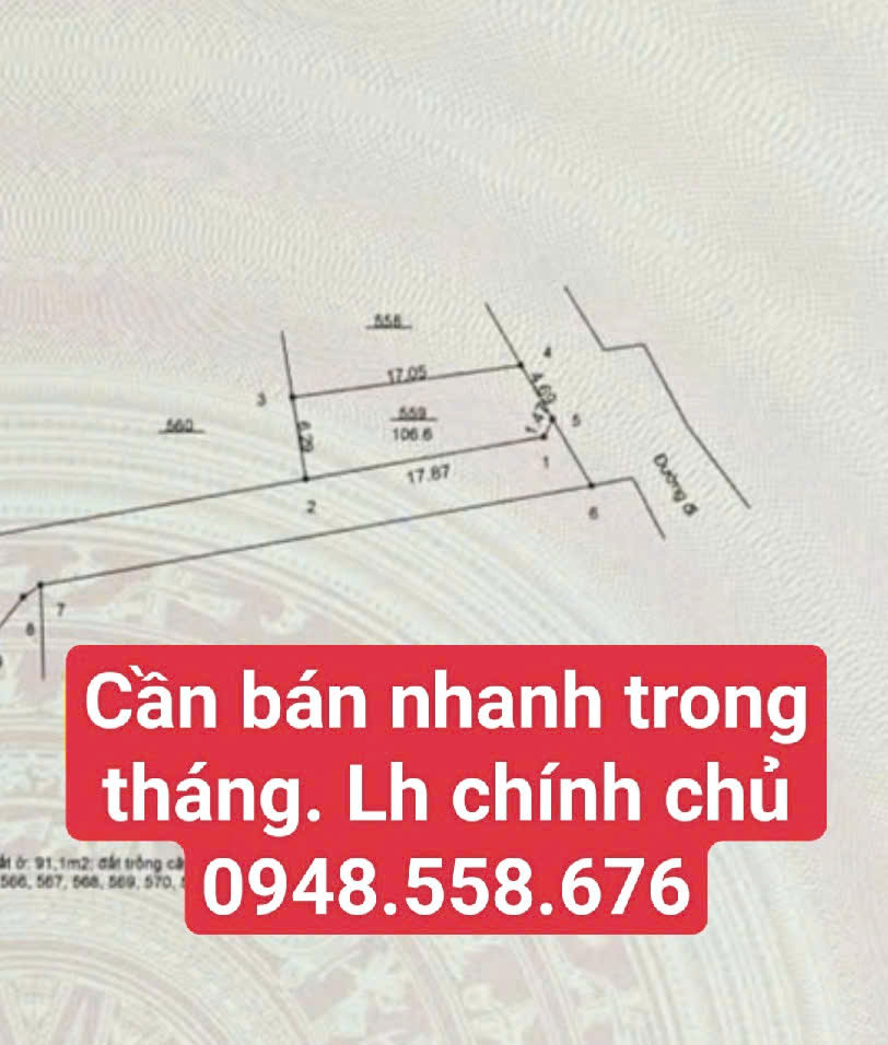 Cơ hội đầu tư mảnh đất 106m2 sát Quốc lộ 21 sổ đỏ chính chủ 15998751
