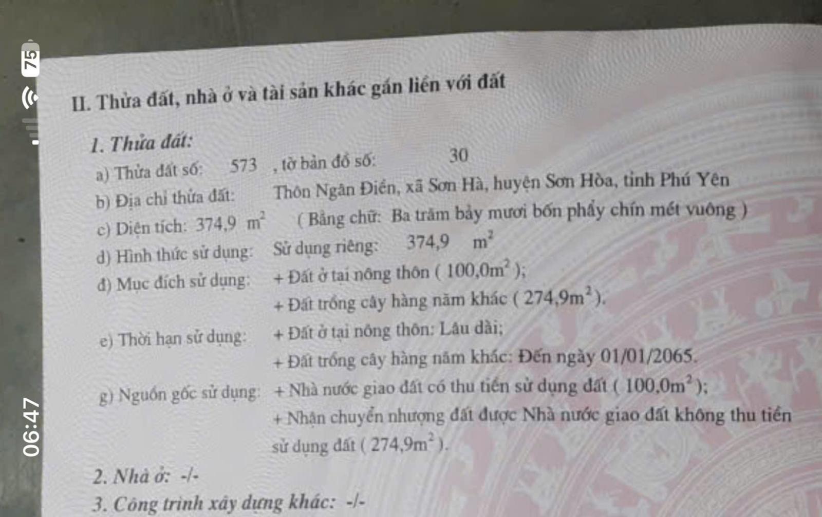 BÁN ĐẤT MẶT TIỀN ĐẸP – GIÁ TỐT – Thôn Ngân Điền, xã Sơn Hà, huyện Sơn Hòa, tỉnh Phú Yên 15998881