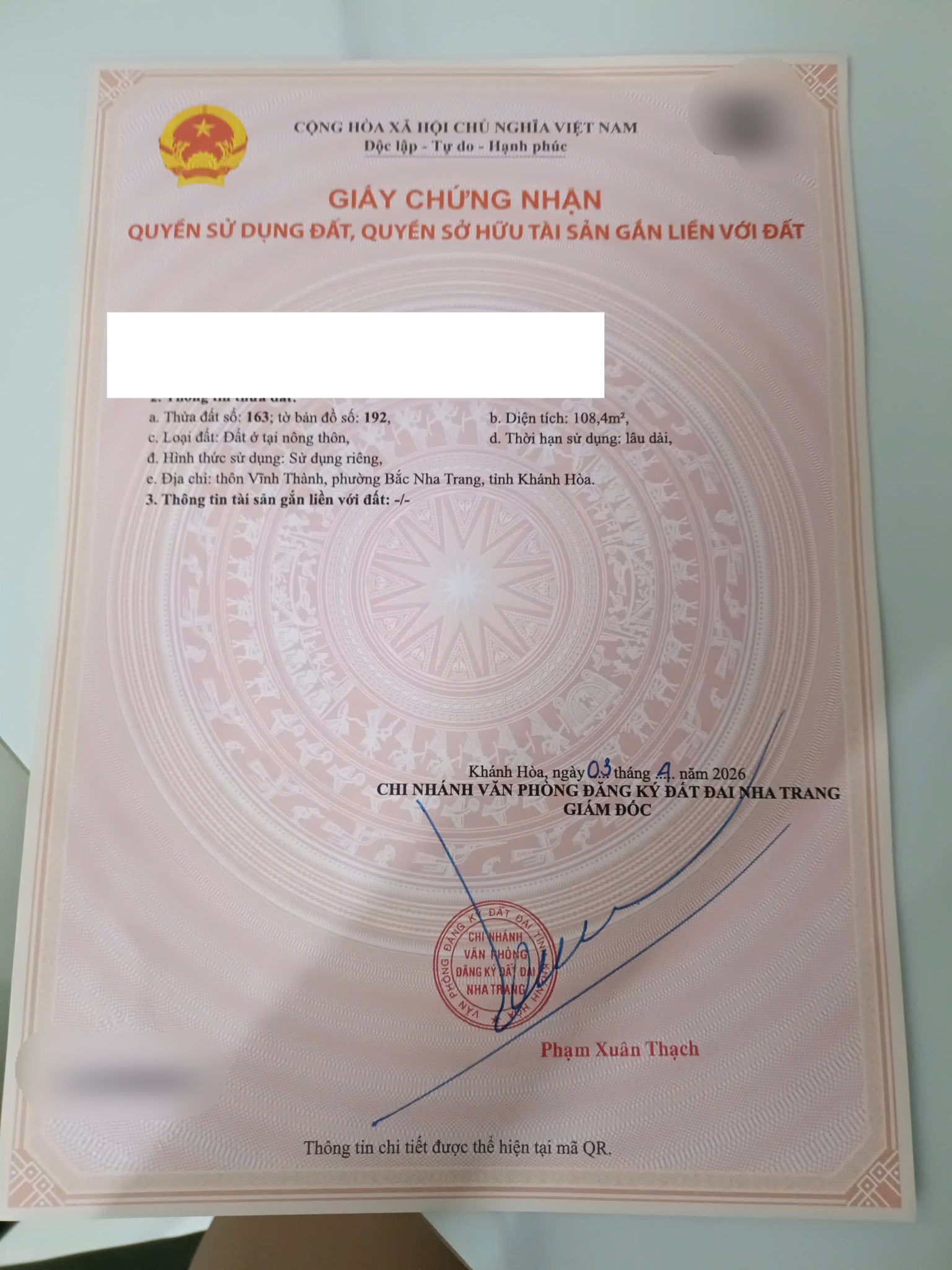 BÁN NHANH LÔ ĐẤT ĐƯỜNG Ô TÔ KHU DÂN CƯ VĨNH THÀNH - BẮC NHA TRANG 15999148
