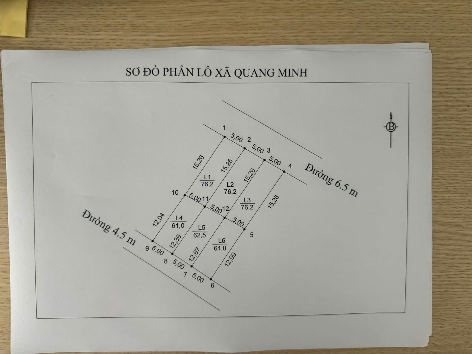 BÁN ĐẤT ĐẸP QUANG MINH 76M² – MẶT TIỀN 5M – GẦN KCN QUANG MINH - DÒNG TIỀN 15999475