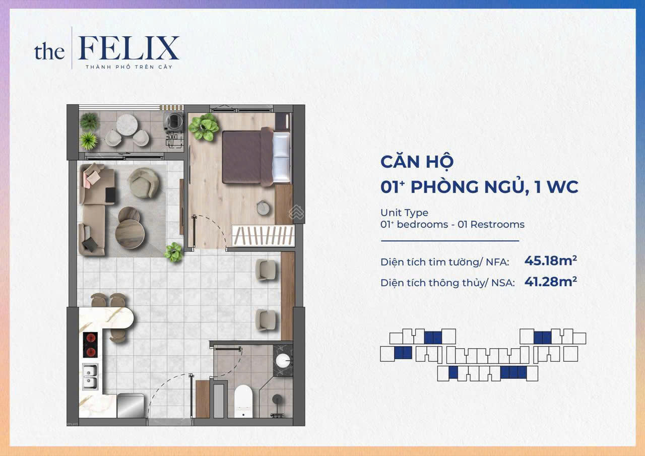 Chính chủ bán nhanh 1PN+1 (41.28m2) giá 2ty đã TT 30% 15999574