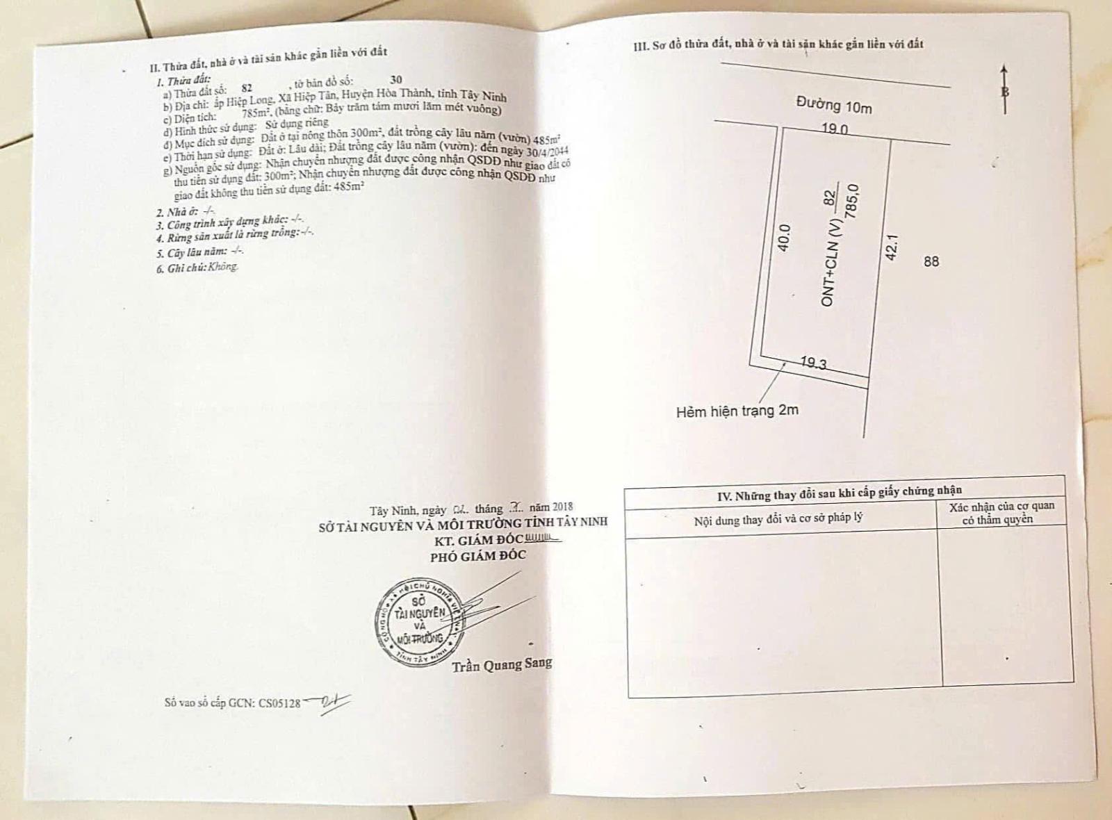 Bán đất chính chủ ***
* Diện tích:  19x40 
300 thổ cư 15999751