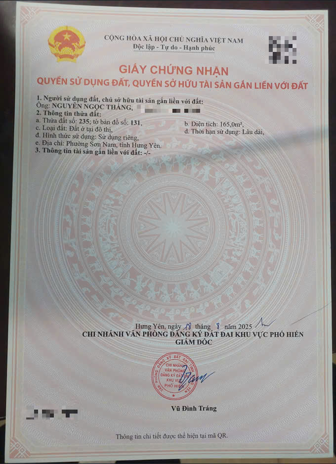 CƠ HỘI VÀNG SỞ HỮU ĐẤT BIỆT THỰ – VỊ TRÍ ĐẸP TẠI SƠN NAM, HƯNG YÊN 15999906