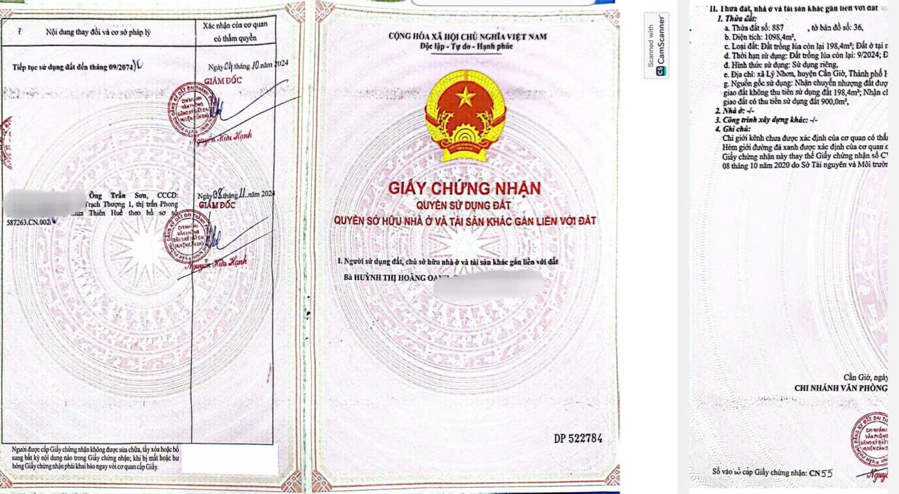 ĐẤT ĐẸP - ĐẦU TƯ SINH LỜI - Chính Chủ Bán Nhanh Lô Đất Xã Lý Nhơn, Cần Giờ, HCM 15999922