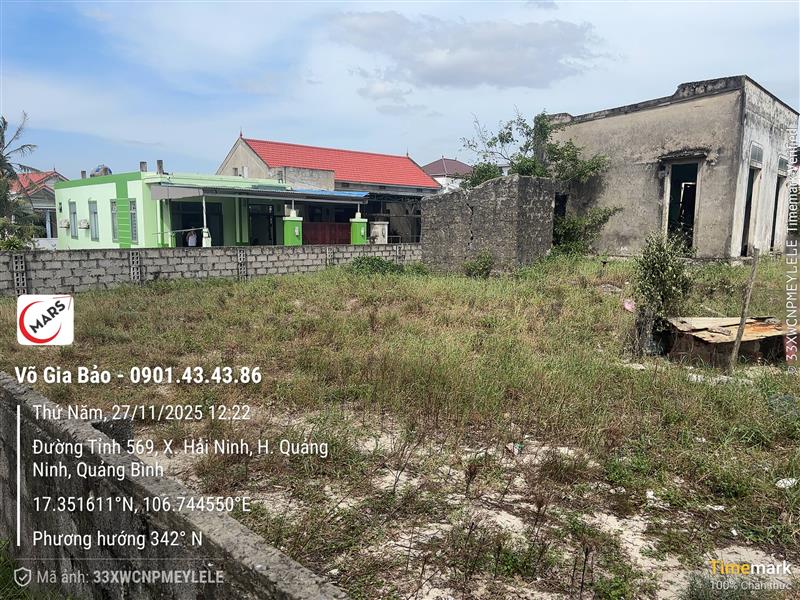 Bán nhanh thửa đất đẹp tại Thôn Cửa Thôn, Hải Ninh, Quảng Ninh, Quảng Bình. 15999960