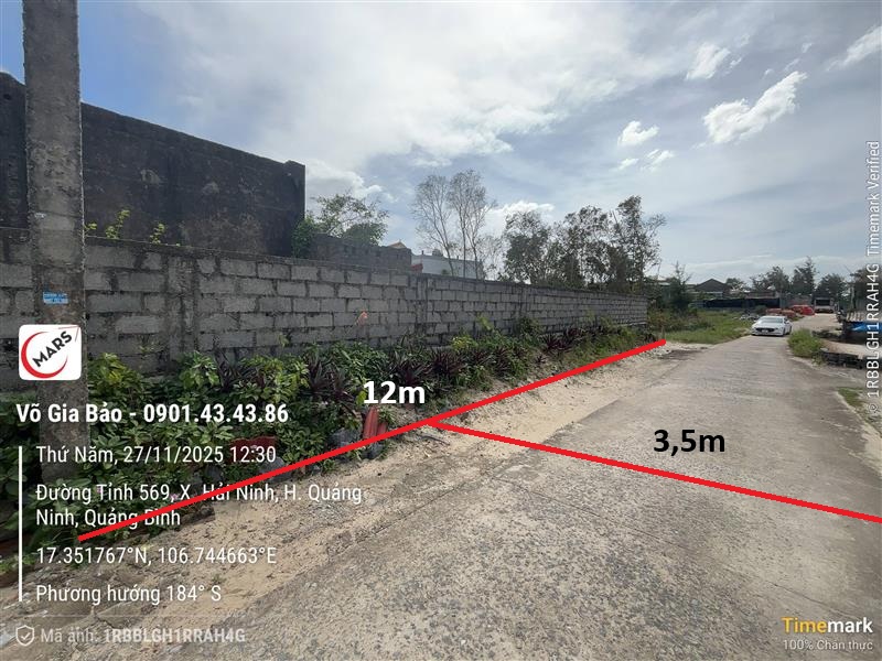 Bán nhanh thửa đất đẹp tại Thôn Cửa Thôn, Hải Ninh, Quảng Ninh, Quảng Bình. 15999960