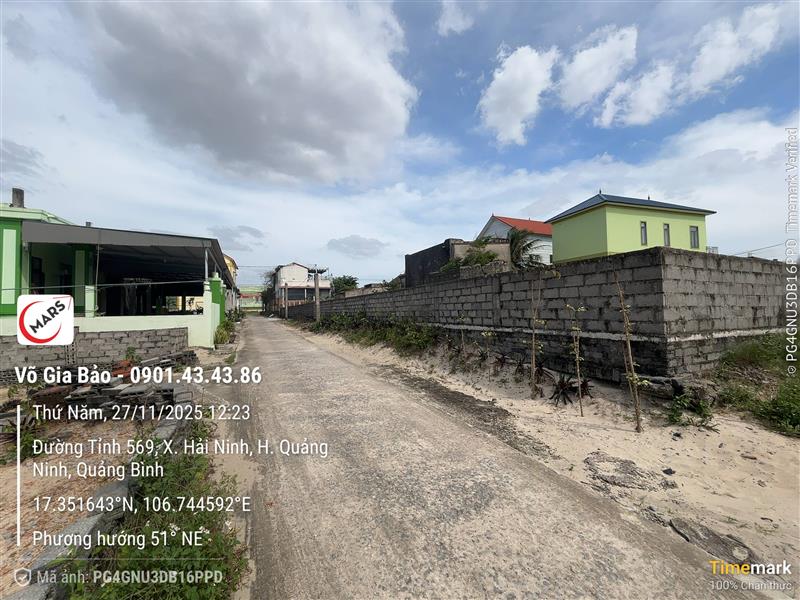 Bán nhanh thửa đất đẹp tại Thôn Cửa Thôn, Hải Ninh, Quảng Ninh, Quảng Bình. 15999960