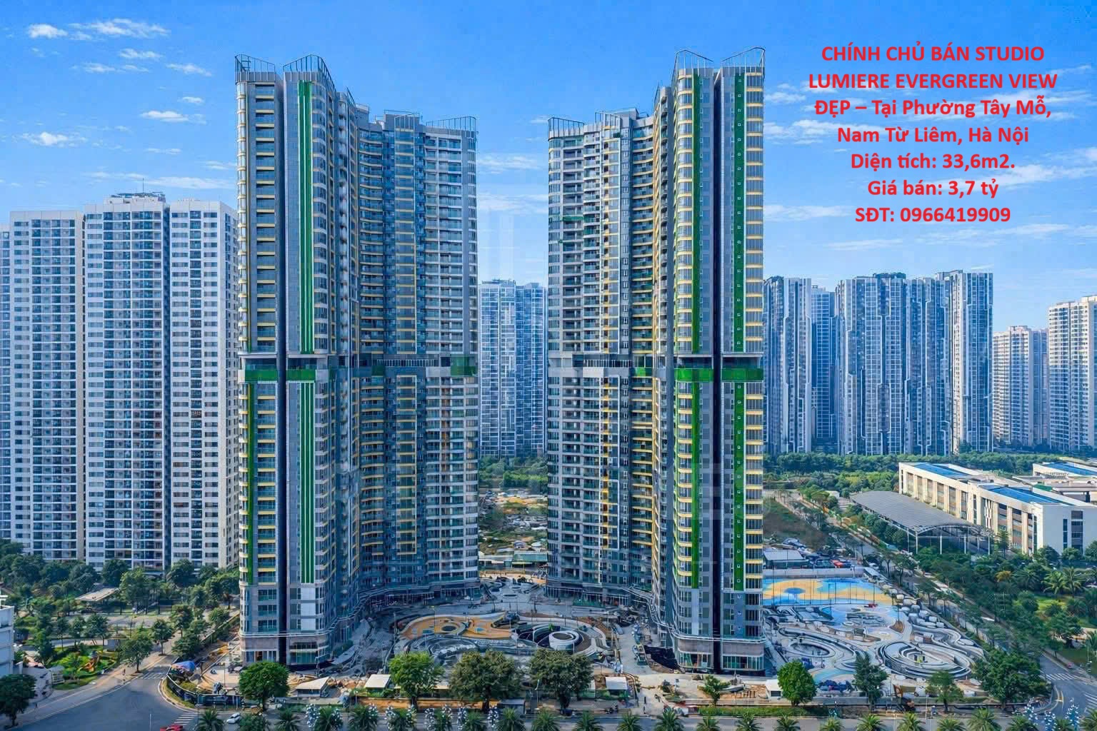 CHÍNH CHỦ BÁN STUDIO LUMIERE EVERGREEN VIEW ĐẸP – Tại Phường Tây Mỗ, Nam Từ Liêm, Hà Nội 16000141