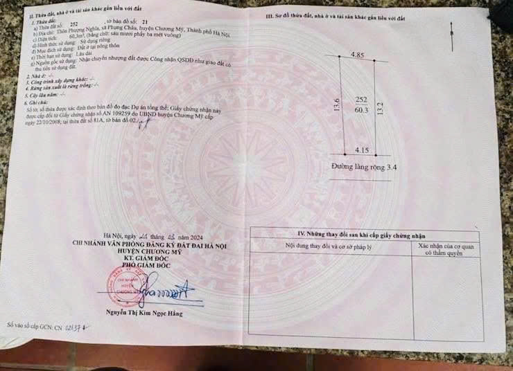 Cơ hội sở hữu đất đẹp - Giá tốt - Tiềm năng tăng giá cao tại TDP Phượng Nghĩa, Chương Mỹ 16000166
