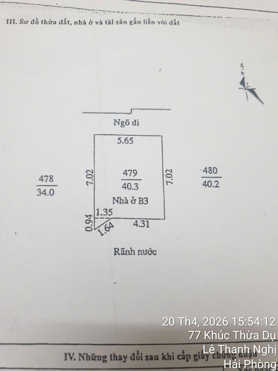 Bán nhà 3 tầng ngõ đường Nguyễn Văn Linh, ph Thanh Bình, TP HD, 40.3m2, mt 5.65m, 3 ngủ 16000387