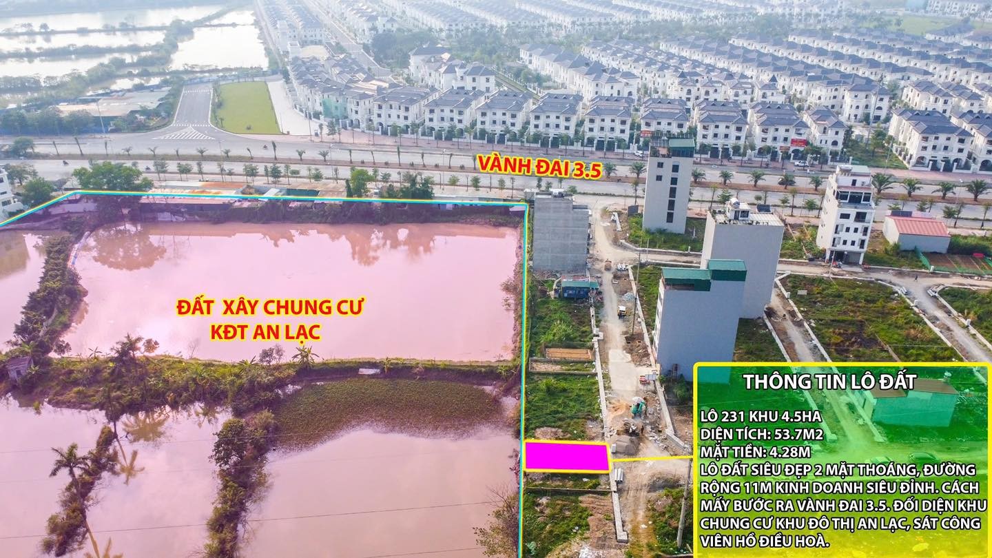 VÂN CANH ĐẤT DỊCH VỤ  KHU 4.5HA DIỆN TÍCH 54M GIÁ 18XTR/M CHÍNH CHỦ BÁN LÔ 16000442