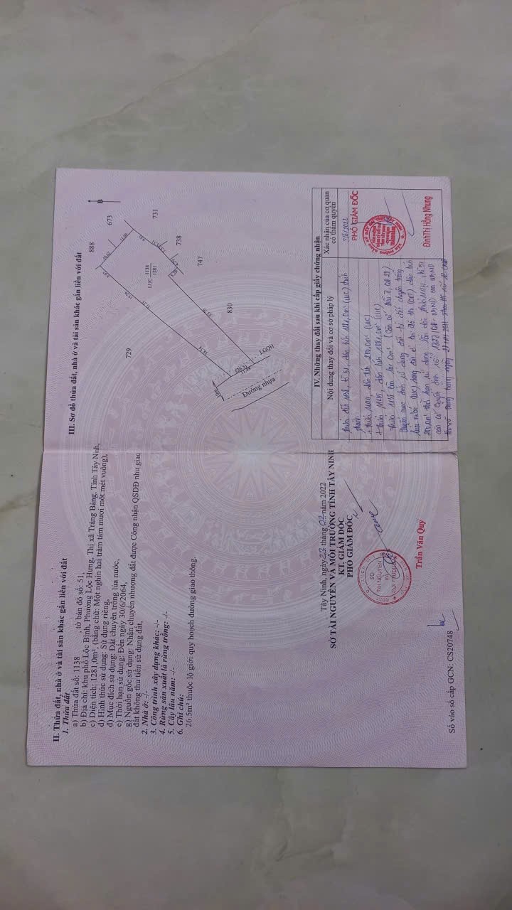 NHÀ  ĐẸP – GIÁ TỐT  – CHÍNH CHỦ CẦN BÁN GẤP NHÀ Tại Xã Lộc Hưng, Huyện Trảng Bàng, Tây Ninh 16000662